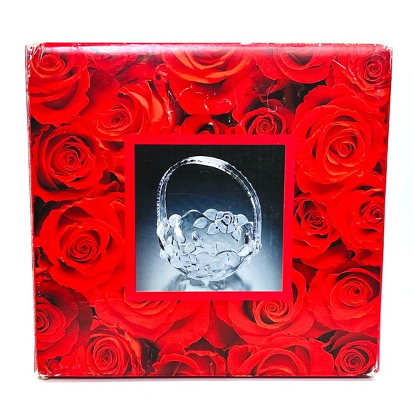 Original Waltherglas Made Germany Glass Rose Decorative Bowl Dish Frosted Floral - Picture 12 of 15